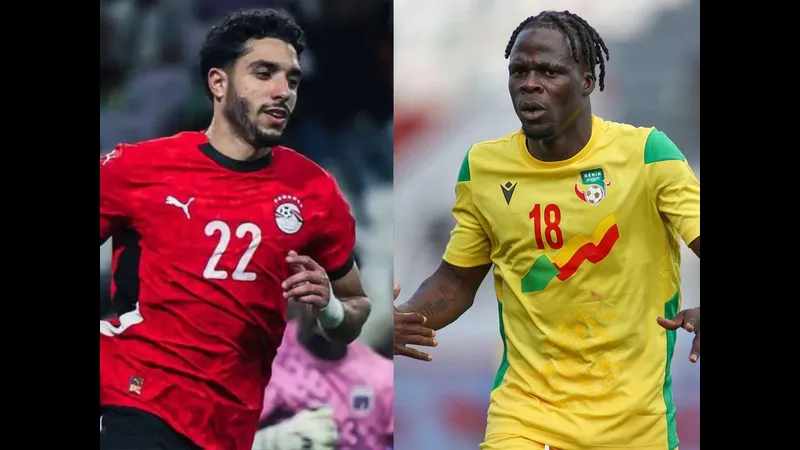 Trận đấu giữa Ai Cập và Benin trong